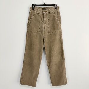 Abercrombie & Fitch Corduroy Pants Womens Sz 2 Wide Leg Baggy 90s Skater Cargo